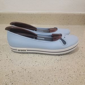 Crocs Crocband Women’s Croslite Ballerina Ballet Flats Blue Size 8